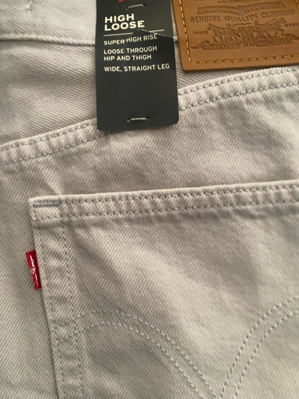 Levis Premium High Loose Jean in Mushroom Grey - Picture 12 of 12